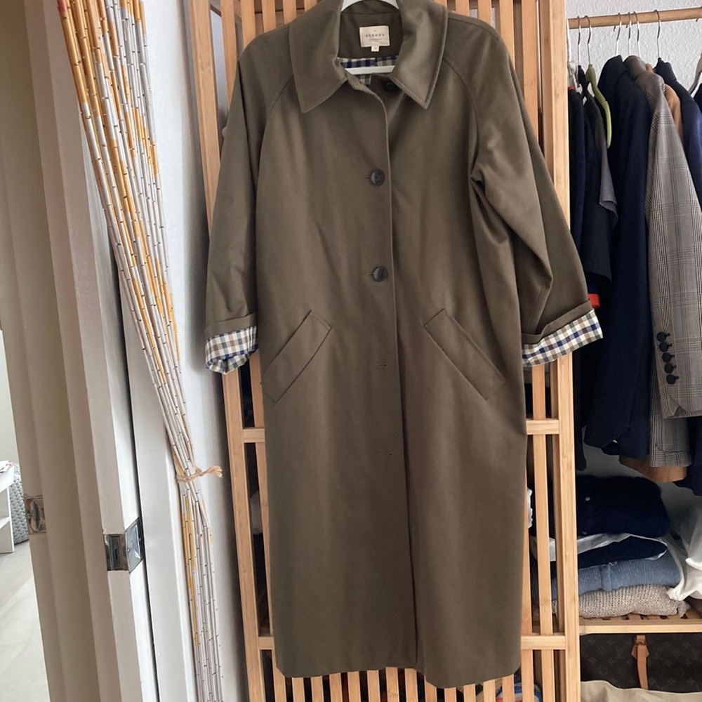Sézane Clyde Trench Coat Dark Khaki 34 2